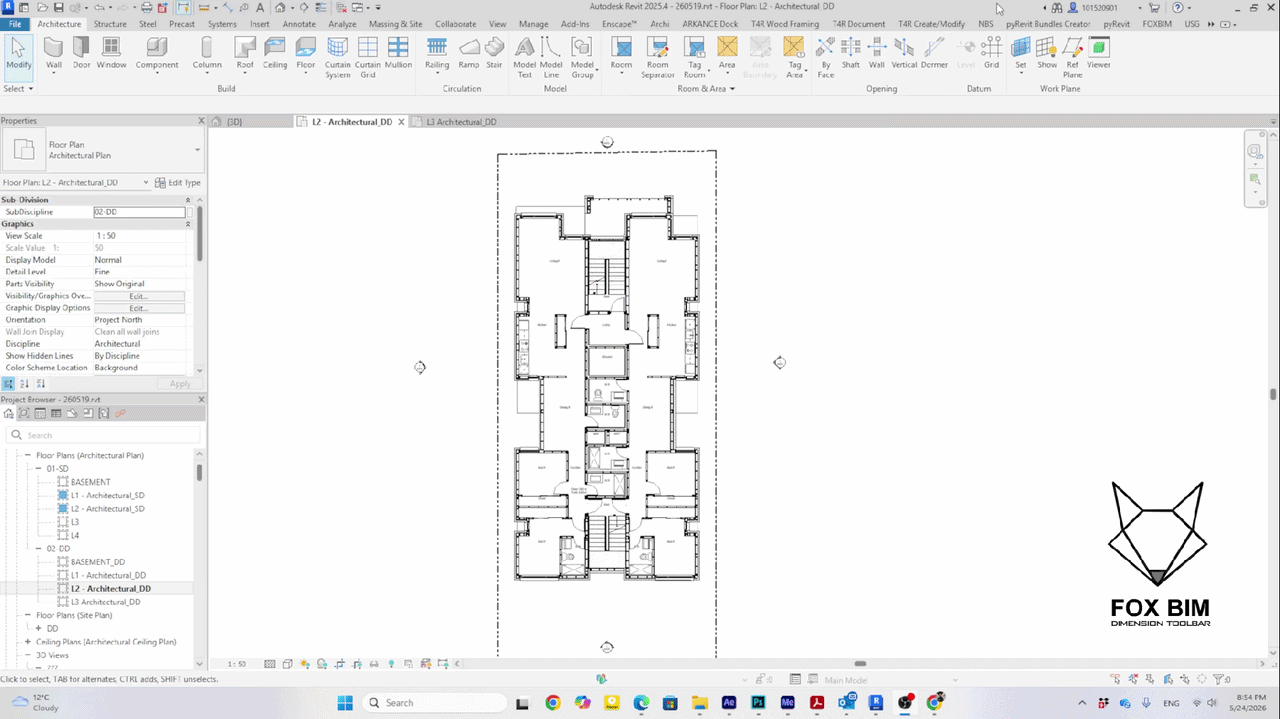 Auto Windows Dimensioning demo